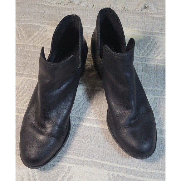 Sorel Women’s Lea Wedge Bootie Black Waterproof Leather Ankle Boots Size 10 US - Picture 1 of 10